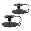 2Pcs Iron Art Taper Candle Holder with Handle Vintage Metal Candlestick Home Living Room Christmas Wedding Party Candle Stand Table Centerpiece