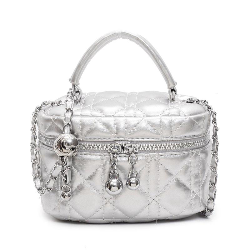 New Product Fashionable and Simple Small Fragrant Wind Diamond Box Bag Versatile High-end Temperament Chain Crossbody Women's Bag