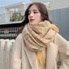 Two Tone Thousand Bird Grid Scarf Women's Winter Korean Edition Versatile Thick Women's Autumn/Winter Warm Scarf