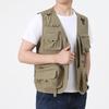 Men's Casual Multi-Pocket Mesh Vest for Fishing & Photography - Sleeveless Outdoor Spring/Autumn