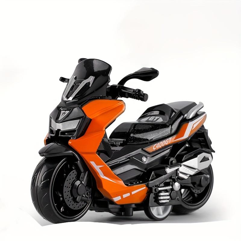 1 шт. Креативная мотоциклетная игрушка с пружинным механизмом, Реалистичный педальный мотоцикл с пружинным механизмом, Детская игрушка-украшение, Съемное заднее сиденье с подвижным