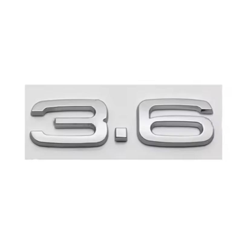 3D ABS Letters 2.4 3.6 4.2 Logo Car Rear Trunk Emblem Badge Sticker Decals for Hot A3 A4 A5 A6 A8 Q5 Q7 Q8 Accessories