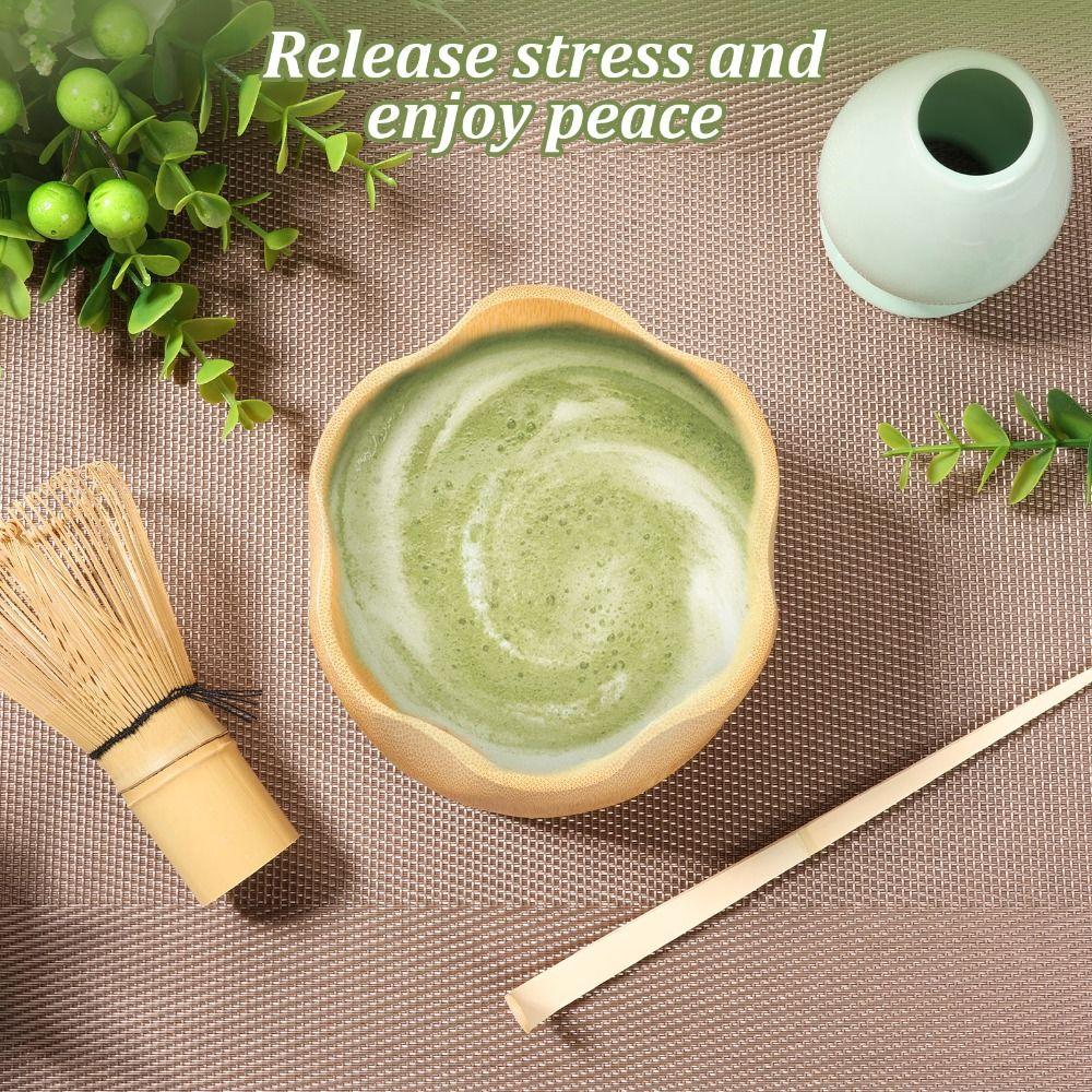 Бамбуковая чаша для матча, многоразовая банка для хранения чайных листьев, новая чайная утварь, набор для приготовления матча, аксессуары