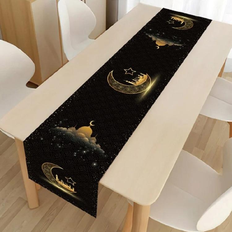 Ид Мубарак Скатерть Исламские Мусульманские Принадлежности для Вечеринки Ручная работа Дорожка на стол Стол