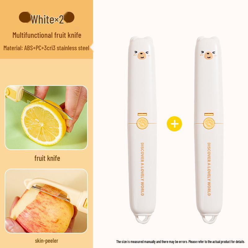 Складной двусторонний нож для фруктов и овощечистка - Портативный и многофункциональный для домашнего использования