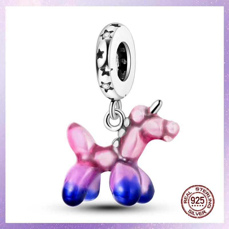 Фиолетовые Шармы Медный Fit Оригинальный Подвесной Браслет Бабочка Стекло Сердце Перо Клип Шарм Подвеска Светящаяся Бусина DIY Ювелирные Изделия