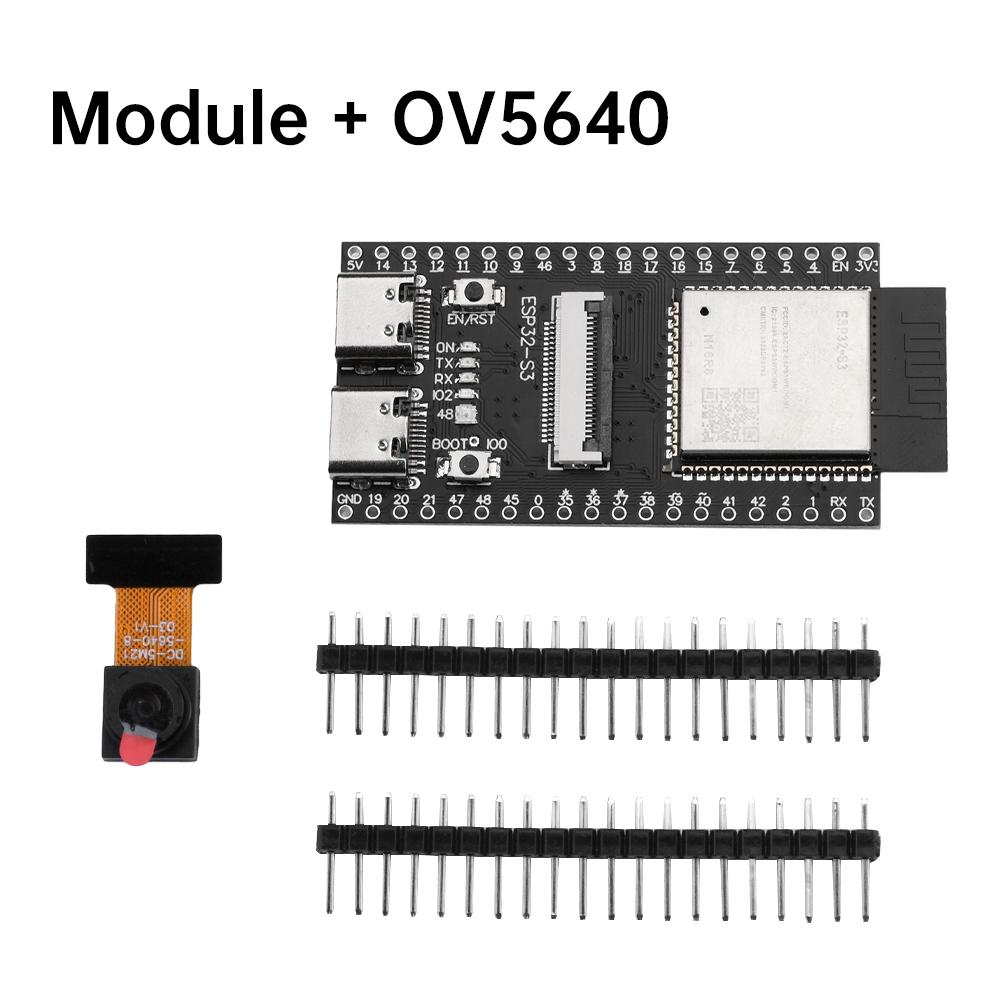 ESP ESP32-S3 CAM WiFi Bluetooth Плата разработки Модуль Встроенный ESP32-S3 N16R8 Двойной TYPE-C Камера OV2640 /OV5640/OV3660