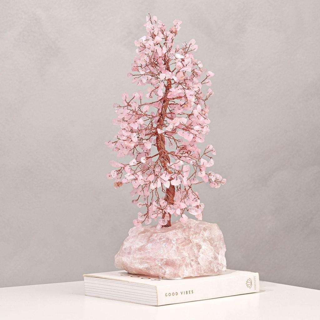 Gemstone Tree Rose Quartz - Love Large