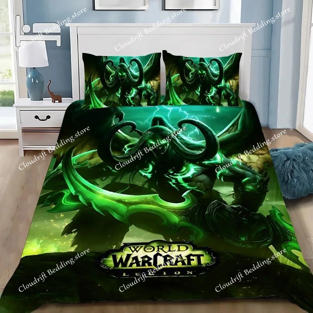 Duvet Cover Pillowcase Bedding Set Hot Game Worlds Of W-Warcrafts Adult BoyGirl Bedroom Decoration Single Double Large Size