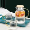 High Borosilicate Transparent Glass Household Hospitality Large Capacity Stainless Steel Lid Beverage Flower Tea Cold Fruit Juice Cold Water Kettle