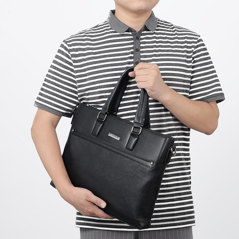 Мужская сумка для деловых документов, сумка для компьютера, большая вместимость, сумка для файлов формата А4, подарочная сумка для встреч