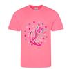 Children's T-shirt - Unicorn - Pink - 100% Cotton - Short Sleeves - Size 3/4 Years