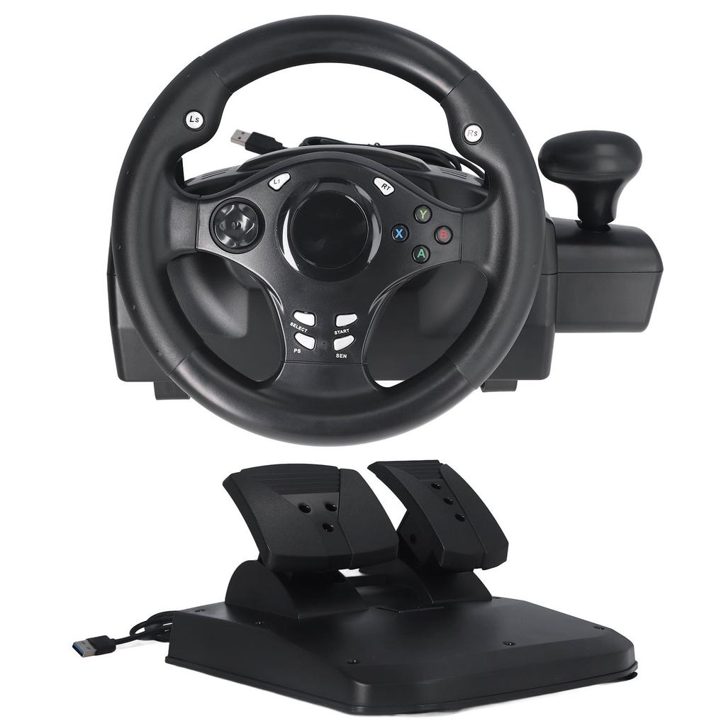 7 In 1 Gaming Racing Wheel 270 Degrees Rotation Multifunction USB Gaming Steering Wheel for PC