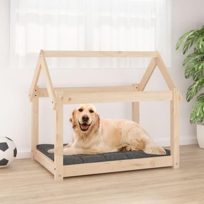 822207 vidaXL Dog Bed 81x60x70 Cm Solid Pine Wood
