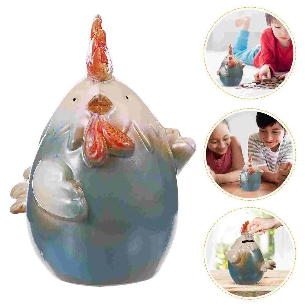 Saving Money Ceramic Piggy Bank Creative Hen Figurines Crafts Cute Money Box  for Kids Girl