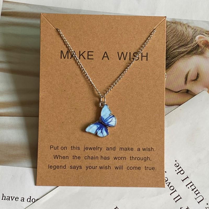 Fashion Women Necklace Korea Style New Butterfly Pendant Necklace Gift For Girl Cute Lovely Neck Jewelry Wholesale Dropshipping