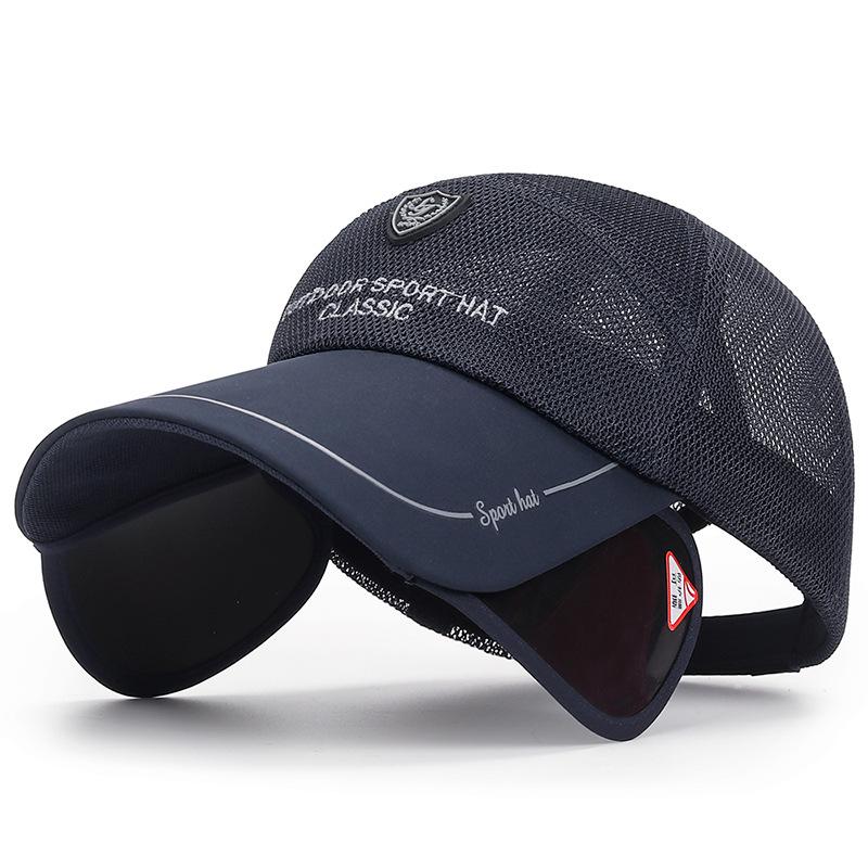 Унисекс летняя сетчатая кепка с удлиненным телескопическим козырьком для защиты от солнца на открытом воздухе