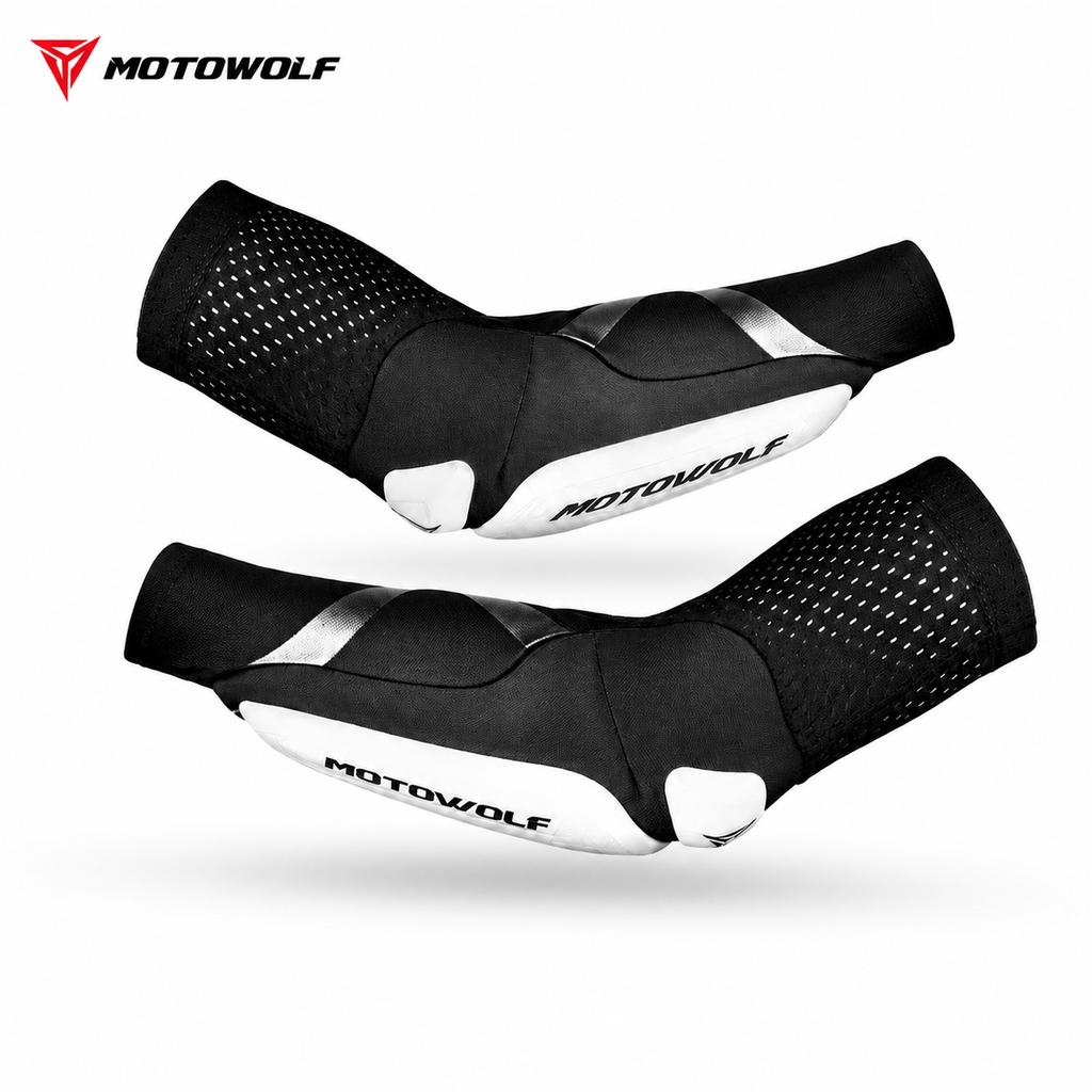MOTOWOLF Мотоциклетные налокотники Защита предплечий с сертификацией CE Ударопрочные Дышащие Противоскользящие Защита для Питбайка Мотокросса МТБ
