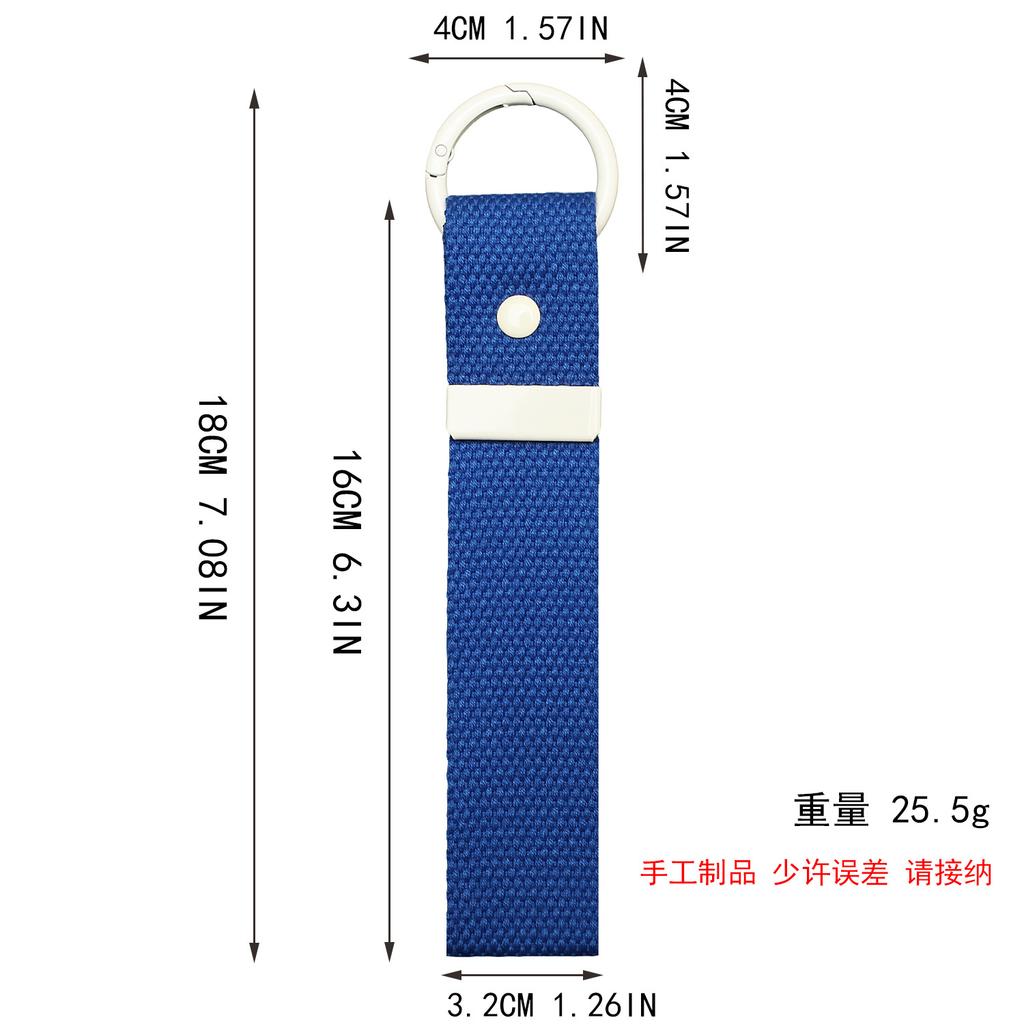 Handmade Diy Decorative Webbing Cloth Sticker Embellished Polyester Webbing Lanyard Korean Version Ins Spring Buckle Bag Pendant