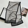 Nordic Style Silk Scarf Square Scarf Femininity Letter 100 Mulberry Silk Small Long Silk Scarf Fashion Scarf