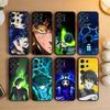 Аниме Трент B-Синий L-Замок Чехол для Телефона Для Samsung S26,S25,S24,S23,S22,S21,S20,Ultra,Plus,FE Черный Мягкий Чехол