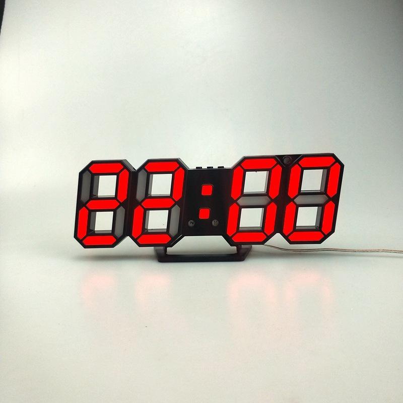 6609 Автоматические Фоточувствительные Цифровые Часы 3D Электронные Часы Многофункциональные Настольные/Настенные Двойного Назначения Светодиодные Часы Качество