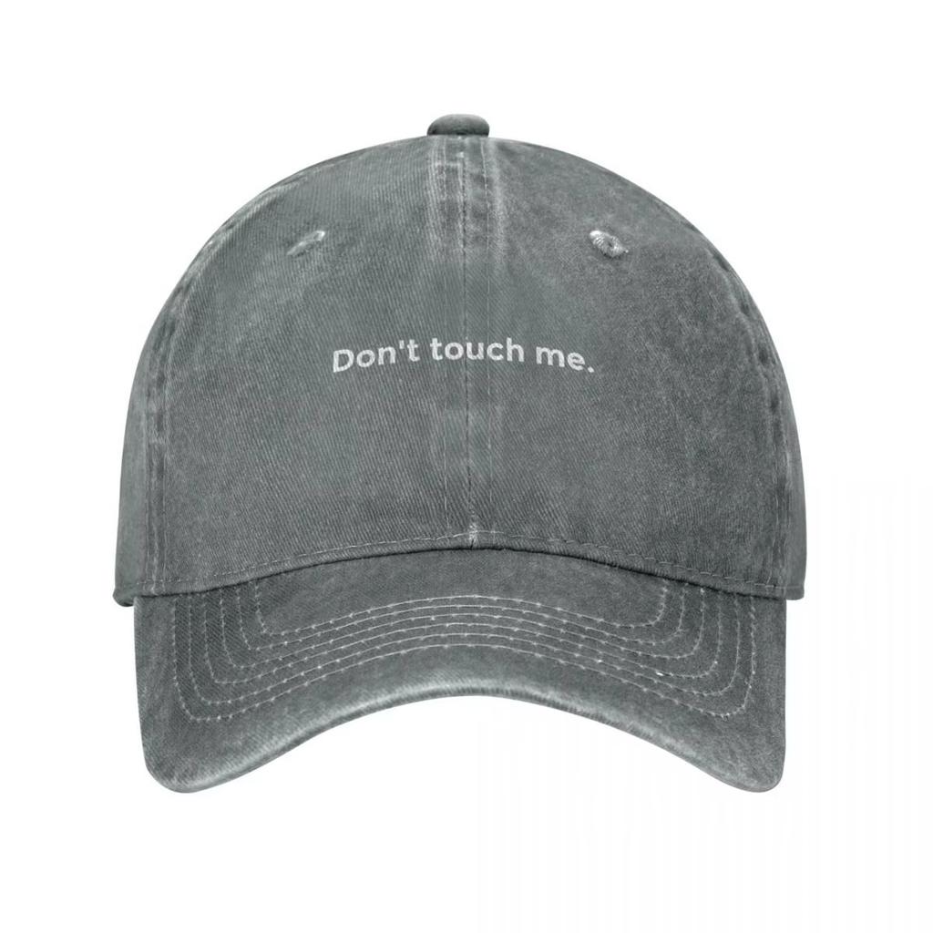 Dont Touch Me Graphic Washed Cotton Baseball Cap for Unisex Women Casual Adjustable Sun Hat