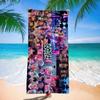 Trend Character Digital Print Double Sided Flannel Microfiber Beach Towel Quick Dry Absorbent Bath Towel