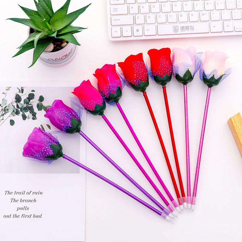 Creative Office Supplies School Stationery Ballpoint Pen Rose Flower Valentine's Day