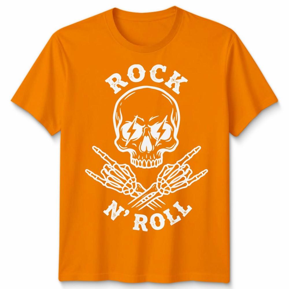 Rock N Roll Unisex T Shirt Skull Alternative Monochrome Graphic Tee