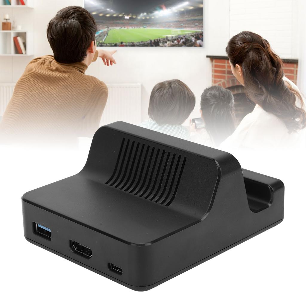 Подставка-база для телевизора, подходит для 2 4K 60 Гц, выход HD-интерфейса 2.0, RGB-подсветка, USB3.0, Type-C PD100W, портативная док-станция для телевизора с охлаждающим вентилятором