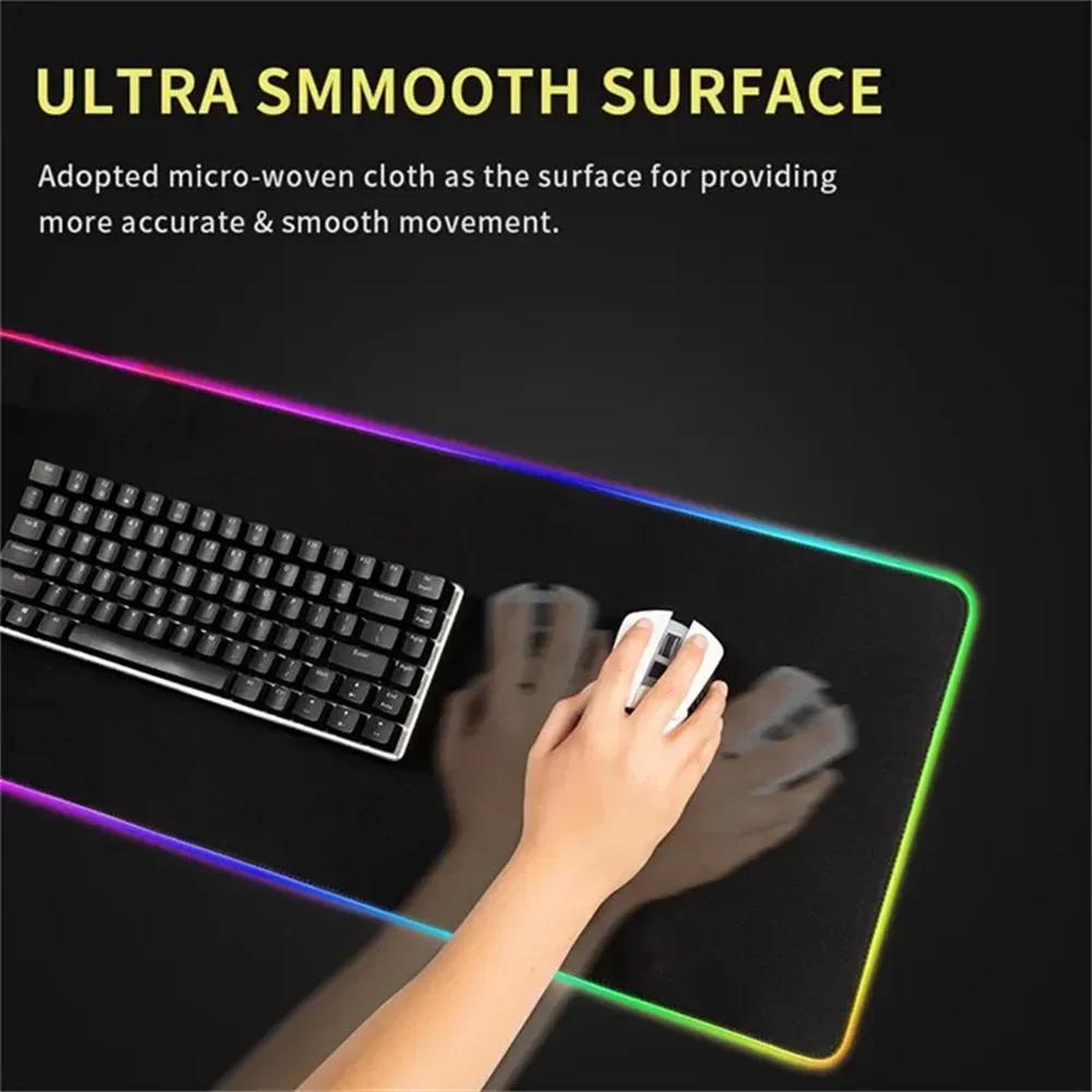 B-Bloodborne Large Gaming RGB Mouse Pad Office Laptop Accessories Non-Slip Rubber Mousepad Anime Cartoon New HD Desk Mats Carpet