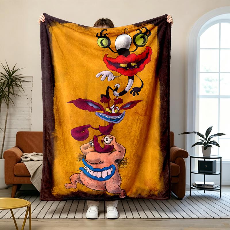 aaahh real monstersSoft and comfortable flannel Suitable for sofas living rooms outdoor camping travel and also makes a great anniversary gift