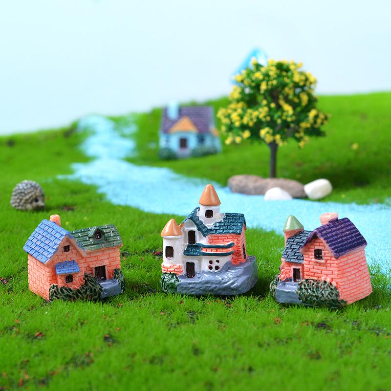 Мини-замок Маленький домик Сказочный сад Миниатюры Террариум Фигурки DIY Поделки Фигурка Мох Орнамент Микро Ландшафтный Декор