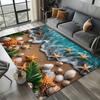 New Starfish Beach Shell Sea Star Sand Carpet Rug for Living Room Bedroom Home Sofa Decoration,Kids Play Non-slip Floor Mat