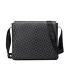Men's Business Shoulder Bag Vintage Checked Crossbody Bag Clamshell Men's Travel Briefcase Large Capacity