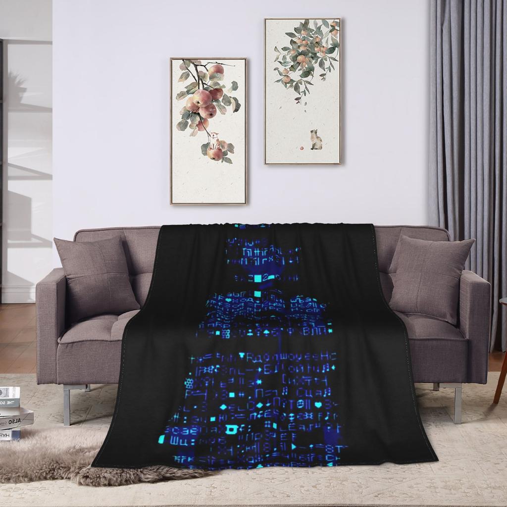 Serial Experiments Lain Warm Soft Blanket Children Plush Throw Blanket Novelty Couch Chair Flannel Bedspread Sofa Bed Cover