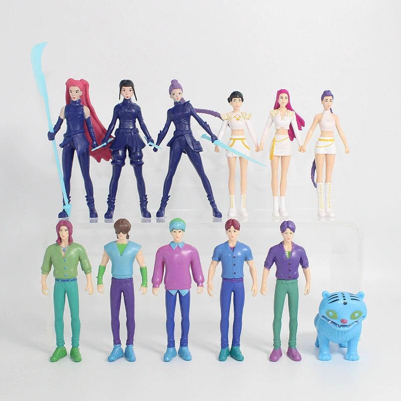 5pcs-18pcs/Set Kpop Demon Hunters Action Figure Tiger Rumi Mira Zoey Figurine Doll  PVC Model Collectible Figure Room Decoration