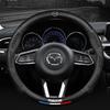 AAFD1 Для 3 5 6 SKYACTIV CX30 CX5 CX8 CX9 MX5 RX8 RX7 BT50 Axela Atenza Автомобильный Руль Чехол Углеродное волокно Кожа Аксессуары