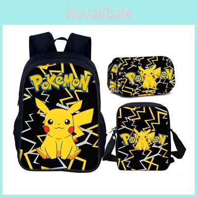 Набор детских рюкзаков Pokemon Pikachu из ткани Оксфорд для школы и повседневного использования