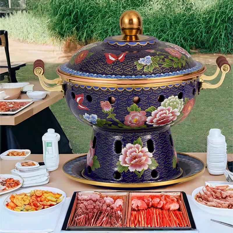 Одноместный алкогольный хотпот из эмалированной меди Naijiang