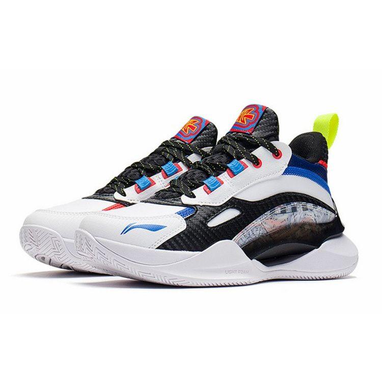 Баскетбольные кроссовки Li Ning Youth Pioneer Team 2.5 Comfortable Rebound Support Mid Top Детские баскетбольные кроссовки Белый Черный YKBS050-11