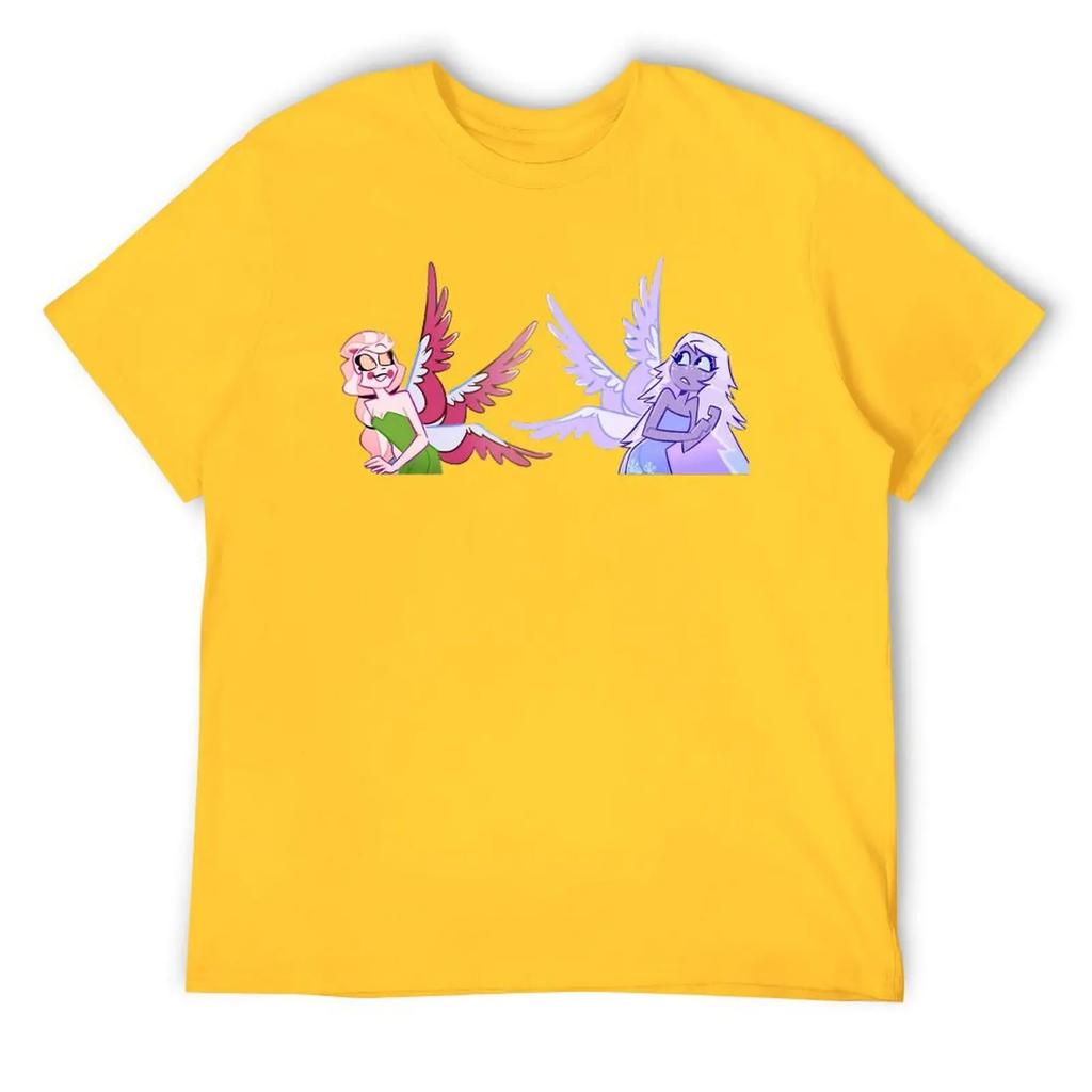 Round Neck  Charlie Emily Tinkerbell Fanart T-shirt  Sports T-shirts Vintage Funny Novelty Aactivity Competition USA Size