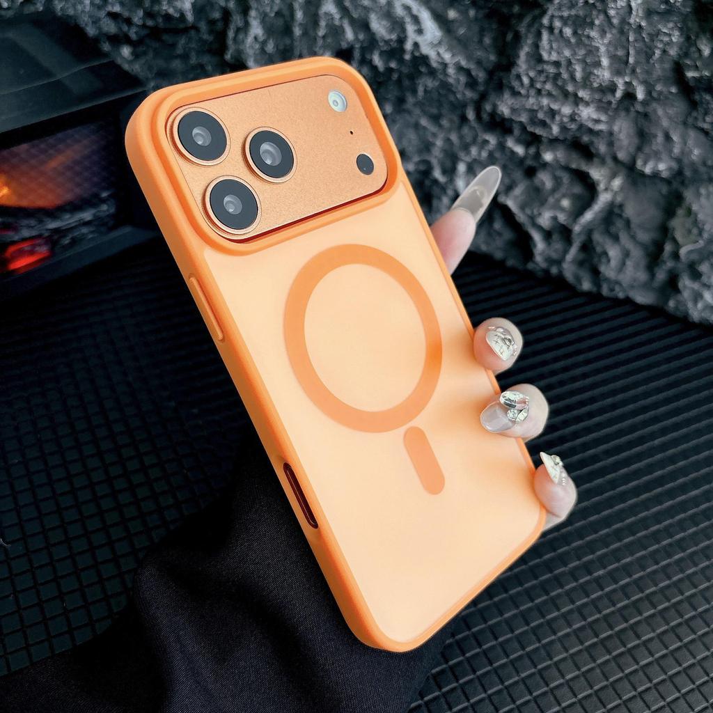 Совместимый чехол для iPhone 17 Pro Max: Приятный на ощупь, Блокировка цвета, Магнитный, Готов к Magsafe, Всесторонняя защита.