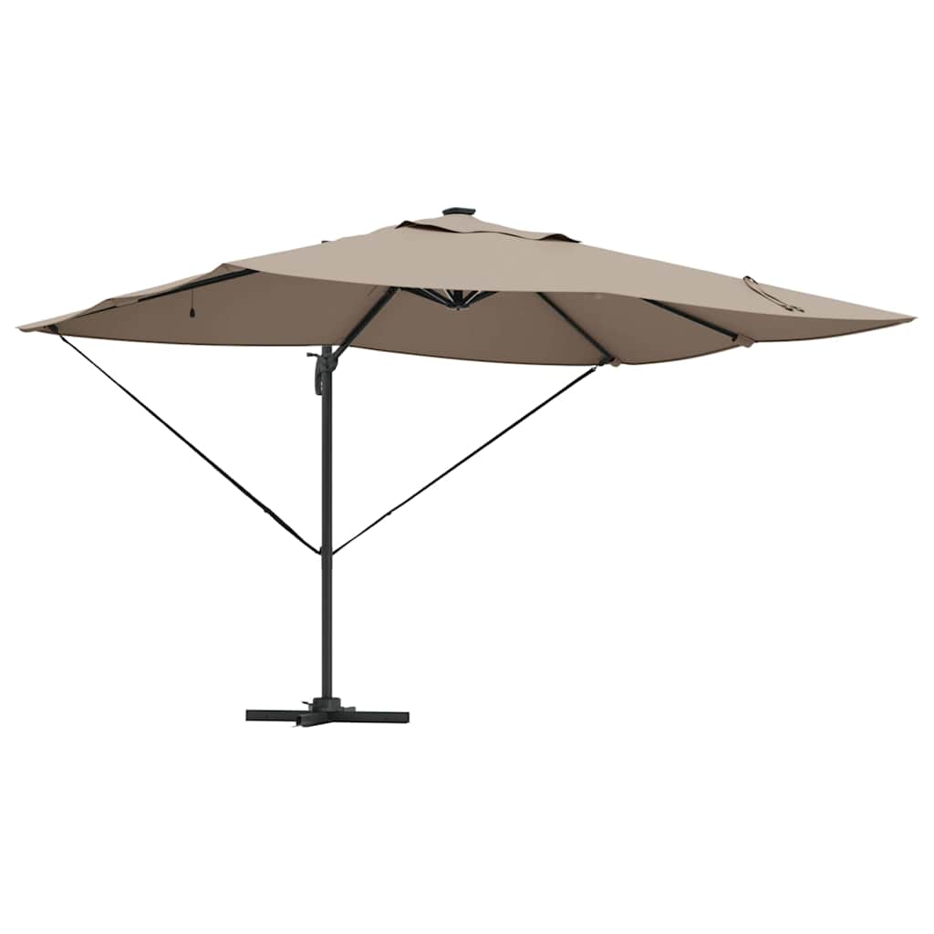 Cantilever Sun Umbrella Taupe 352 x 251 x 265 cm Polyester and Aluminum