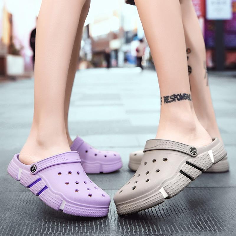 Summer Men Sandals Beach Slippers Fashion Outdoor Slippers Casual Beach Water Sports Shoes Breathable Hollow Flip Flops Cheap Male Aqua Sneaker