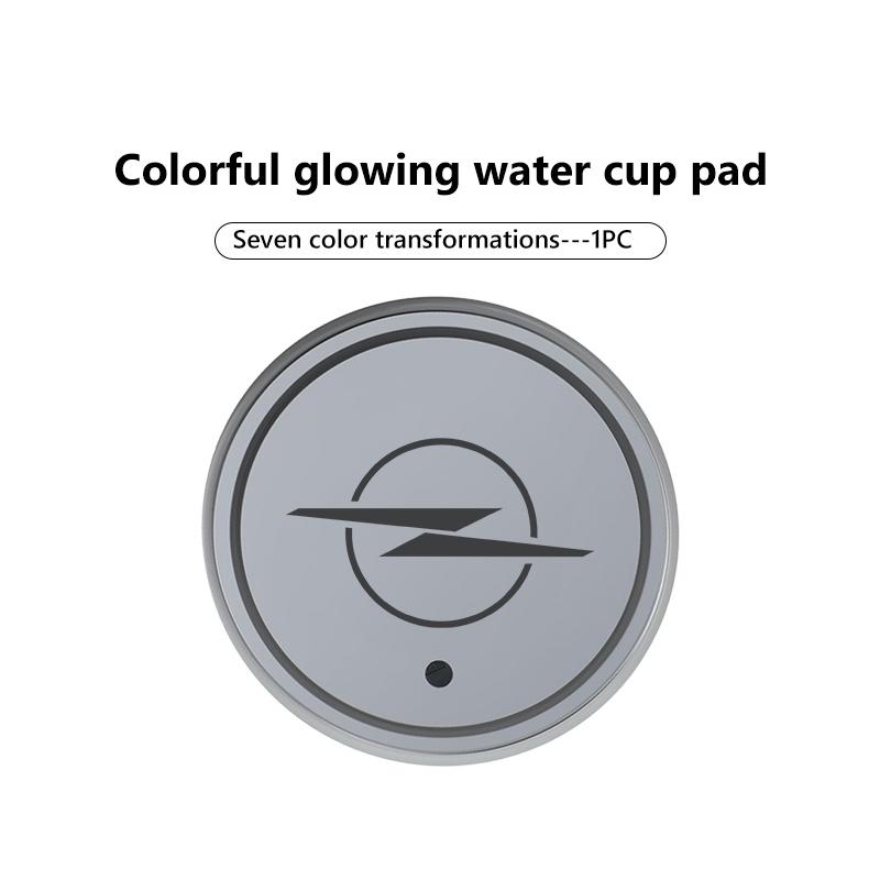 Car Colorful Luminous LED Atmosphere Light Cup Coaster Holder For Opel Meriva Mokka Grandland Vectra Zafira Vivaro Antara HP9