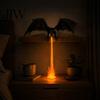 Mythical Creature Statue Dragon Bookshelf Nook Light with LED Flame Effect, Fantasy Shelf Decor, Wooden Clamp Flying Display Ornament for Study