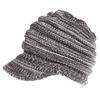 Fashionable Women's Messy Bun Beanie With Soft Stretch Knit For Winter Comfort