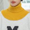 Solid Color Wraps Knitted Bib Warm Scarf Wool Scarf Simple Turtleneck Fake Collar  Autumn Winter